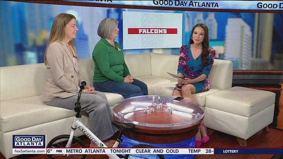 Principal Tara stifler from "Kipp Woodson Park Academy" and Lisa Wyer with "All Kids Bike"