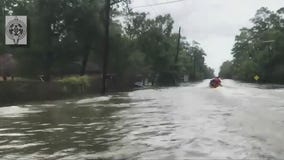 Galveston Beach Patrol during Hurricane Harvey