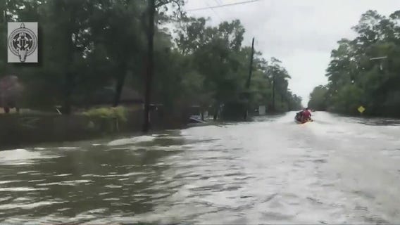 Galveston Beach Patrol during Hurricane Harvey