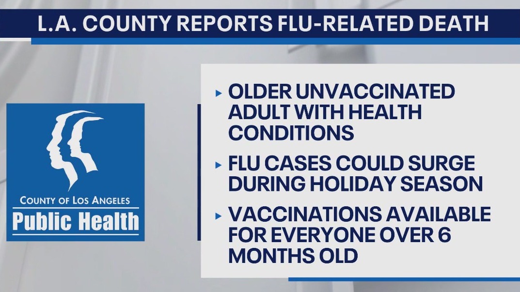 LA County reports first flu death of the season