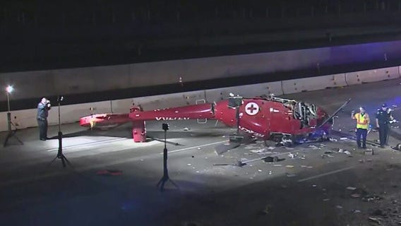 Medical helicopter crashes in California