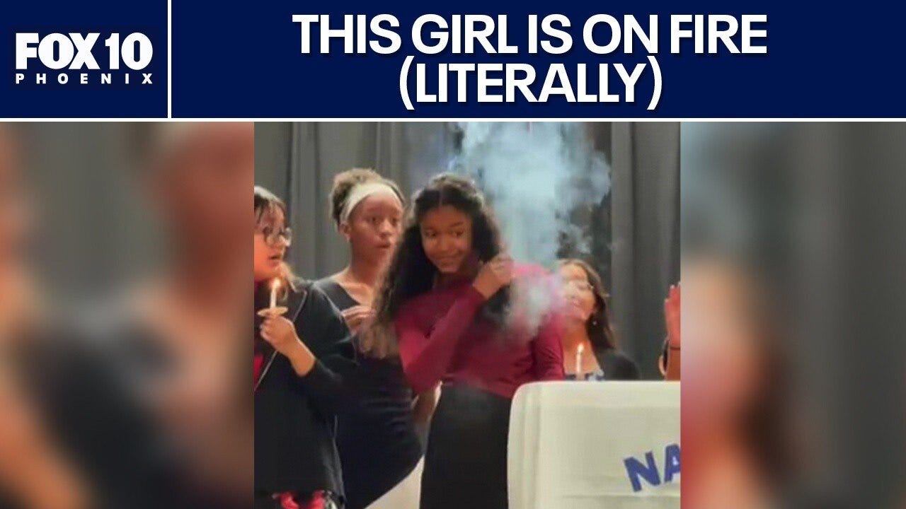 Teen's hair caught fire during honor society event