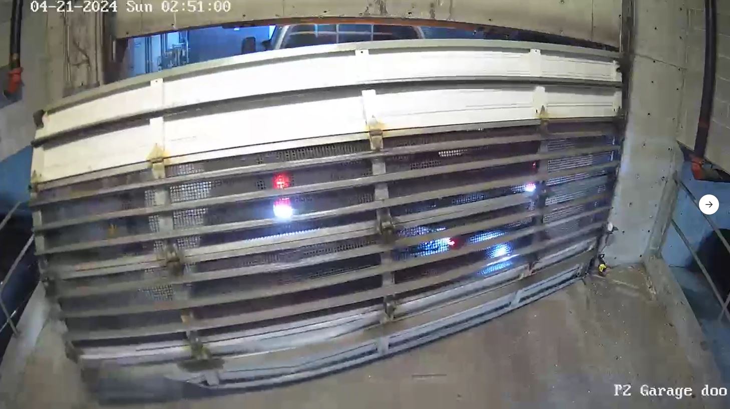 WATCH: Truck destroys parking garage gate in Capitol Hill