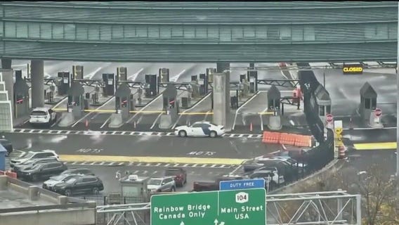 Vehicle explodes after crash on Rainbow Bridge