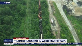 Freight train derails in Whitemarsh Township