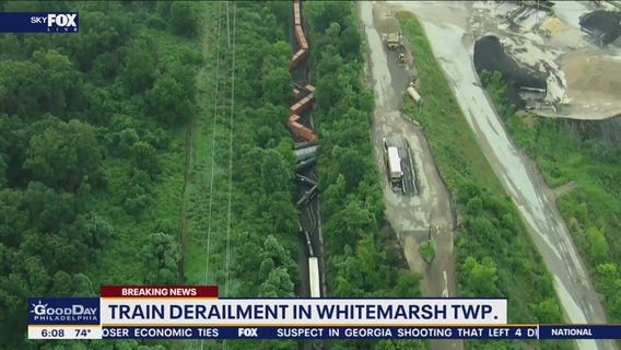 Freight train derails in Whitemarsh Township