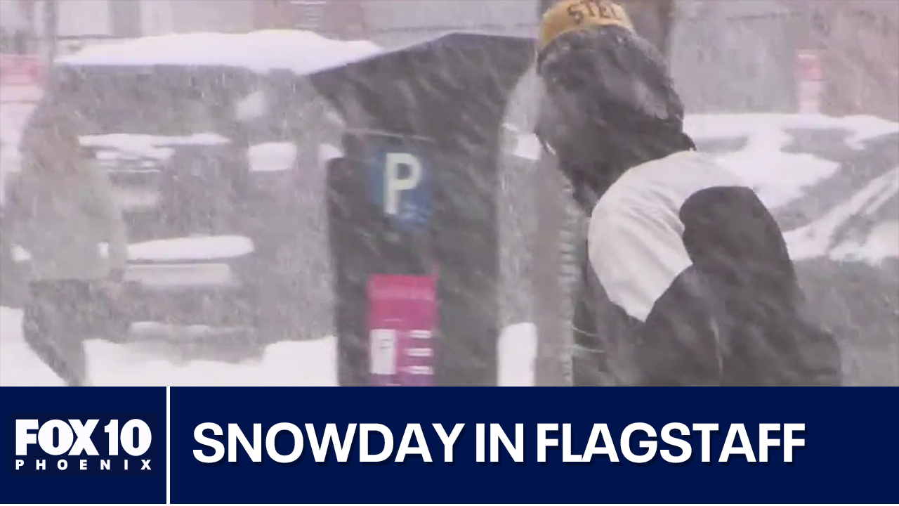 NAU students enjoy a snow day in Flagstaff