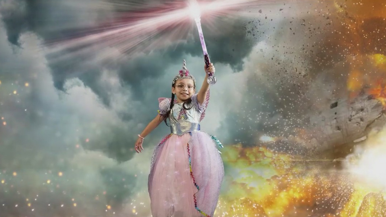 Little girl with cystic fibrosis designs superhero costume with ASU students