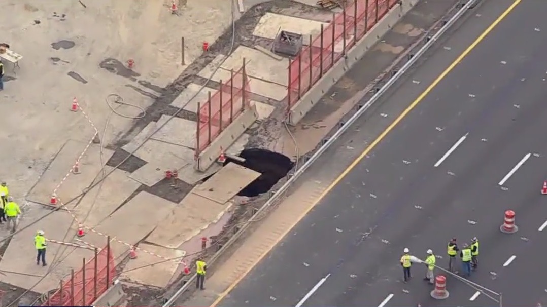 Massive sinkhole shuts down I-80 in NJ