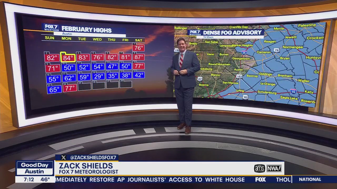 Austin weather: Foggy start to warm day