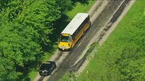 Man dead in Will County after motorcycle crashes into bus carrying 15 kids