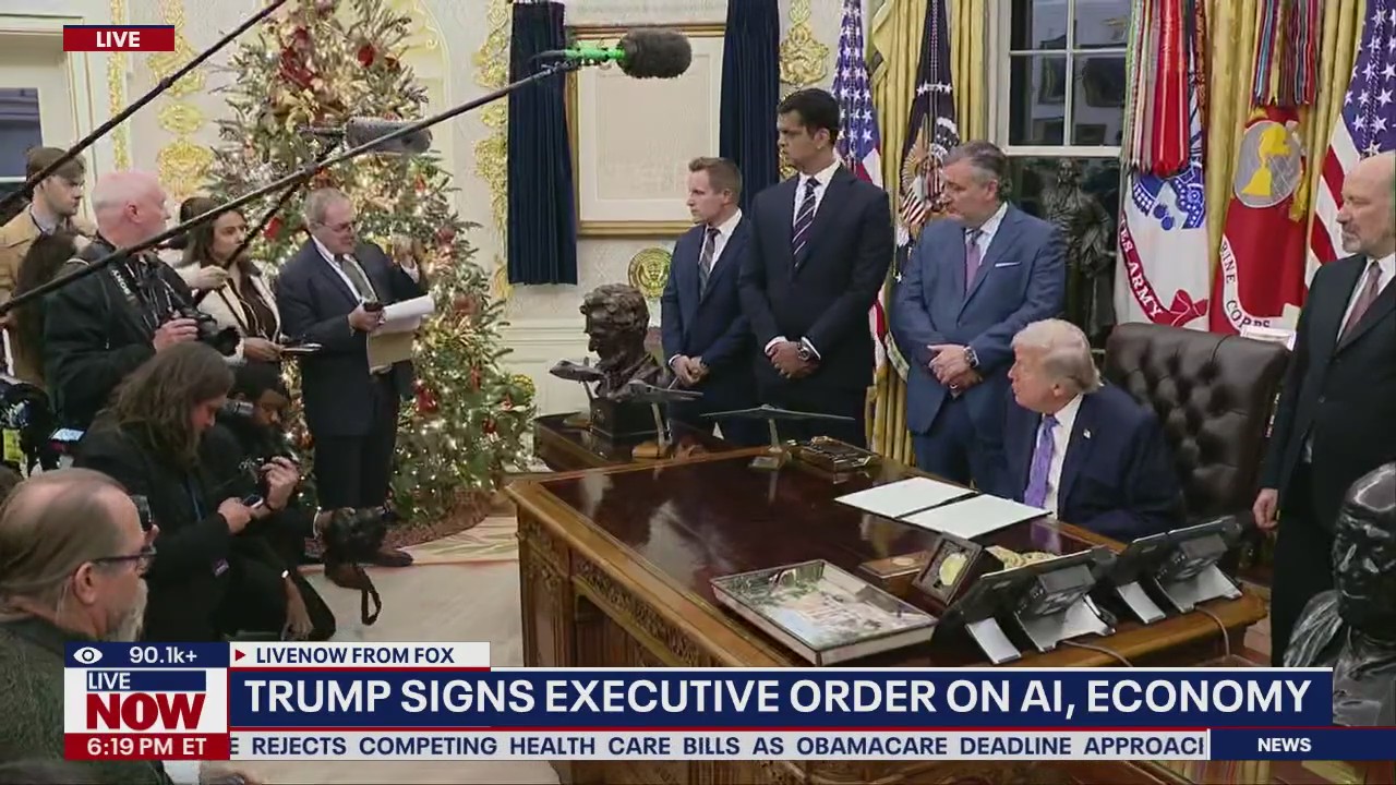 President Trump signs executive orders in Oval Office