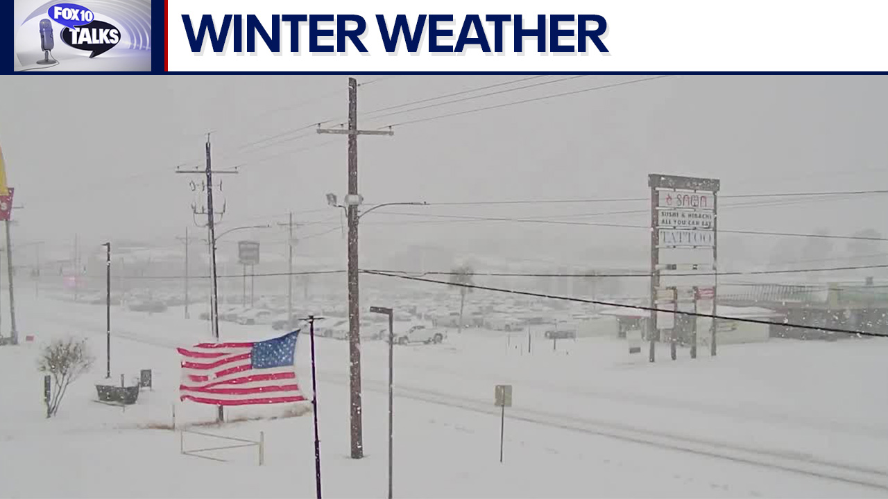 Snow in Deep South, Sky Harbor wind l FOX 10 Talks