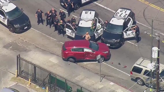 Suspect taken into custody after bizarre chase
