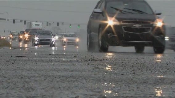 Winter storm leaves wet, slushy streets