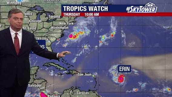 Tropical Storm Erin on track to be first major hurricane of the season