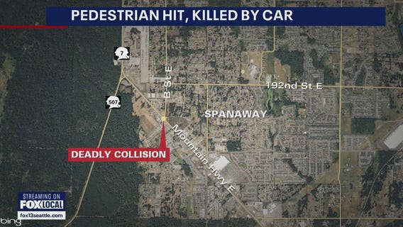 Pedestrian killed in Spanaway, WA crash