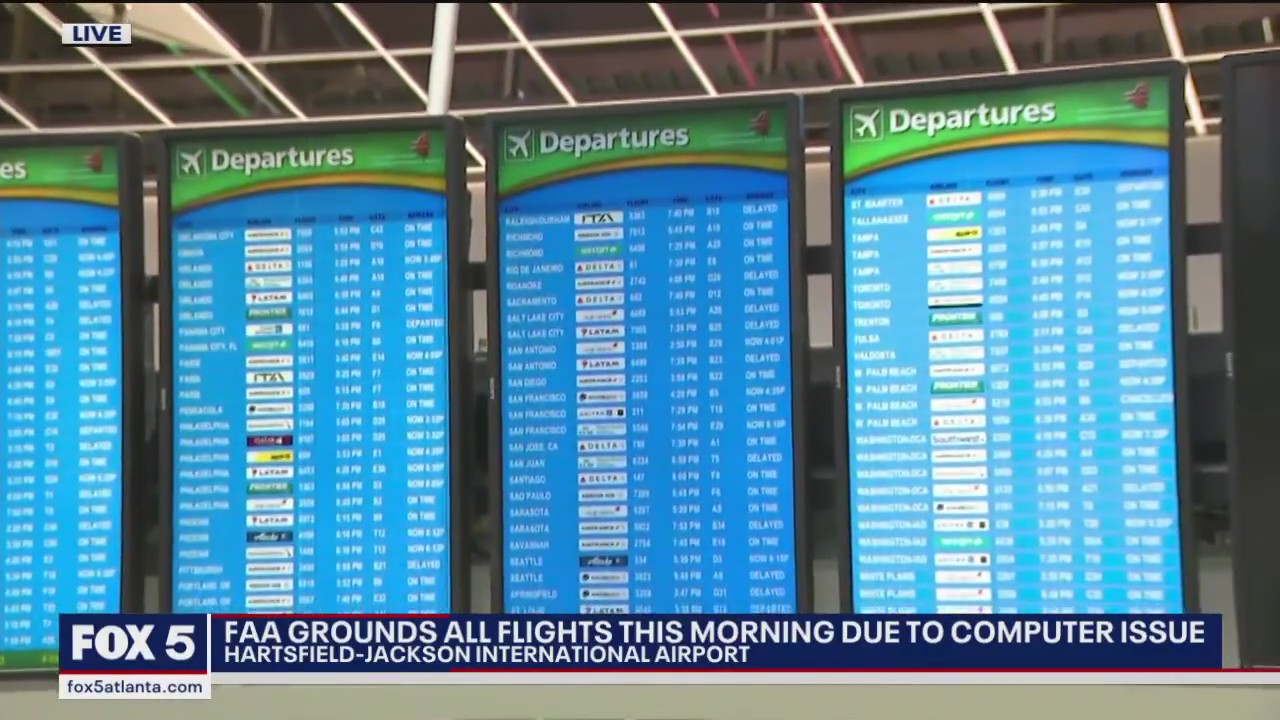 FAA grounds all flights Wednesday morning due to computer issue | FOX 5 ...