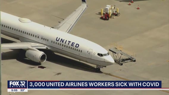 3,000 United workers out sick with COVID-19