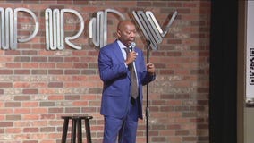 Houston's mayor performing stand-up comedy