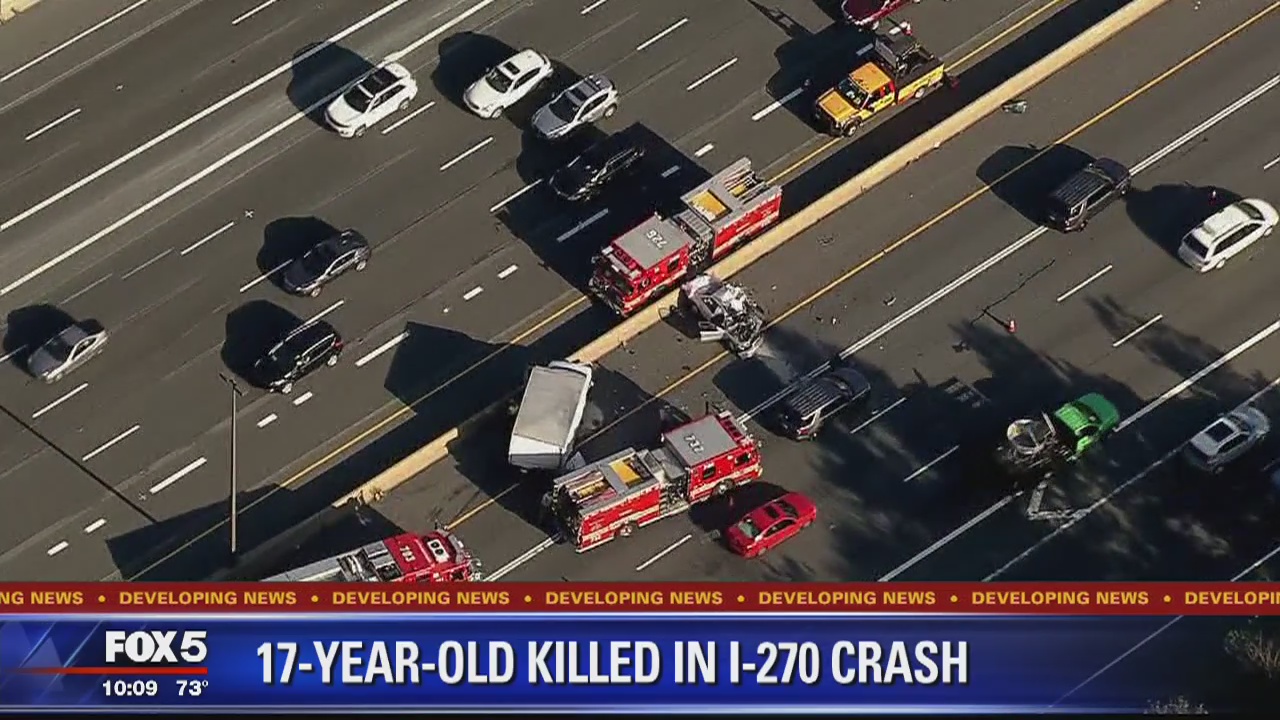 Teen killed in I-270 crash in Montgomery County