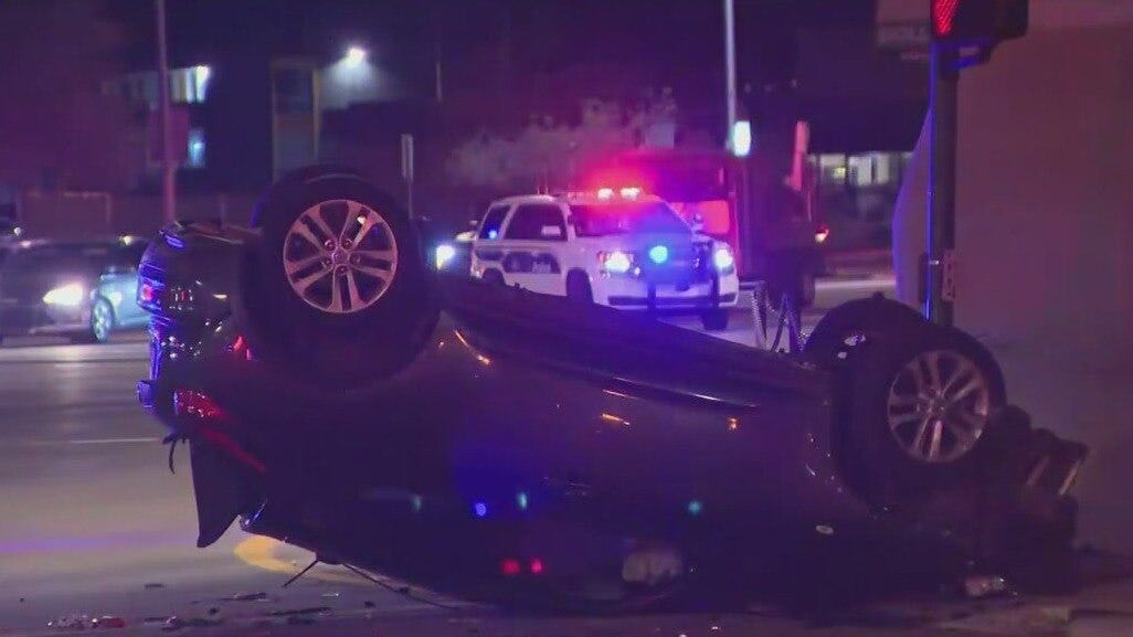Several hurt in Phoenix rollover crash