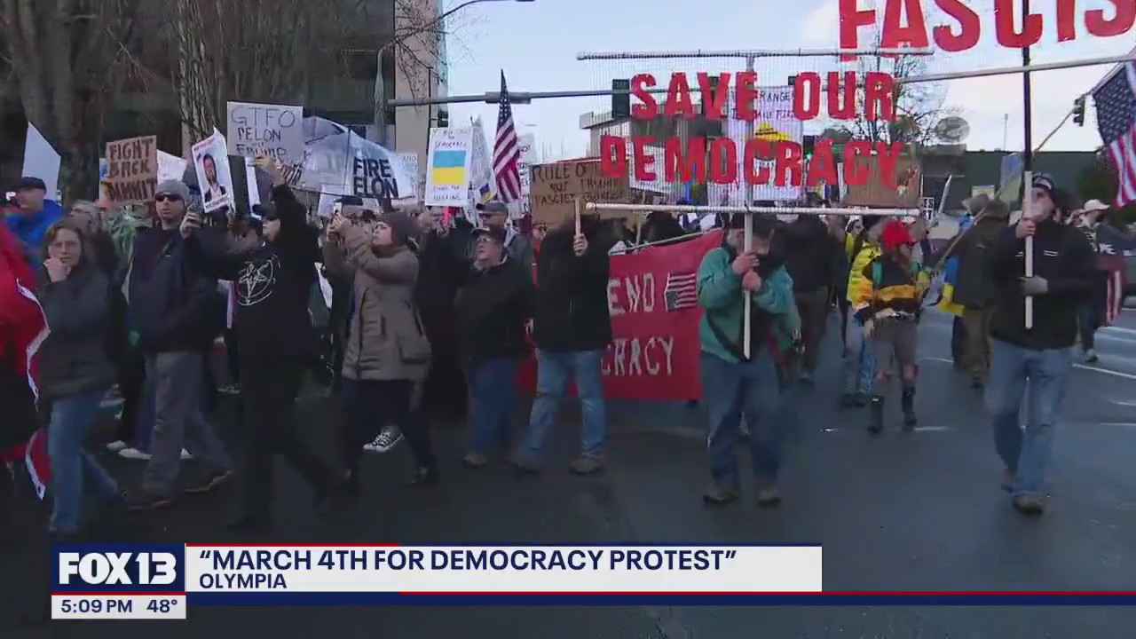 'March 4th for Democracy' protest in WA