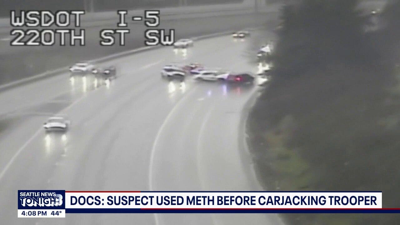 Docs: Suspect used meth before carjacking trooper on I-5