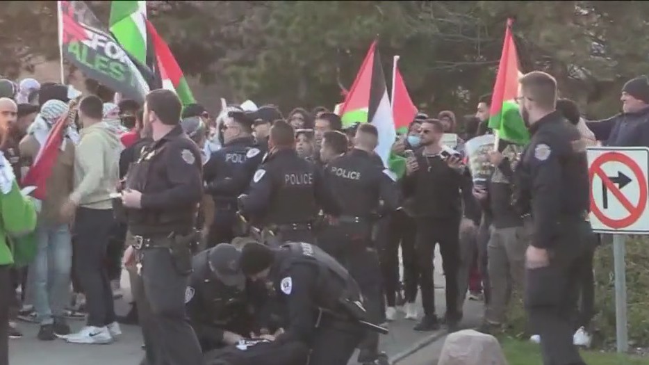 Gunshot fired, pepper spray discharged during Israel, Palestine rallies in Chicago suburb
