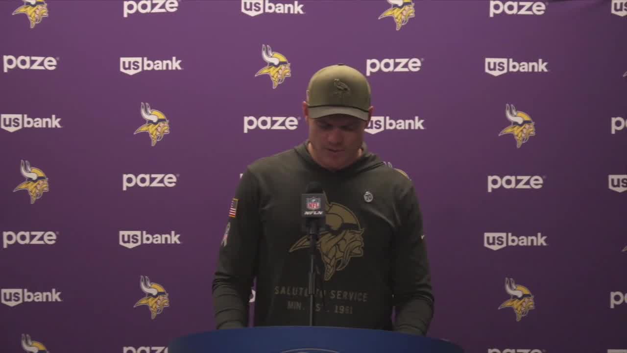 Kevin O'Connell reacts after Vikings beat Lions, 27-24 [FULL]