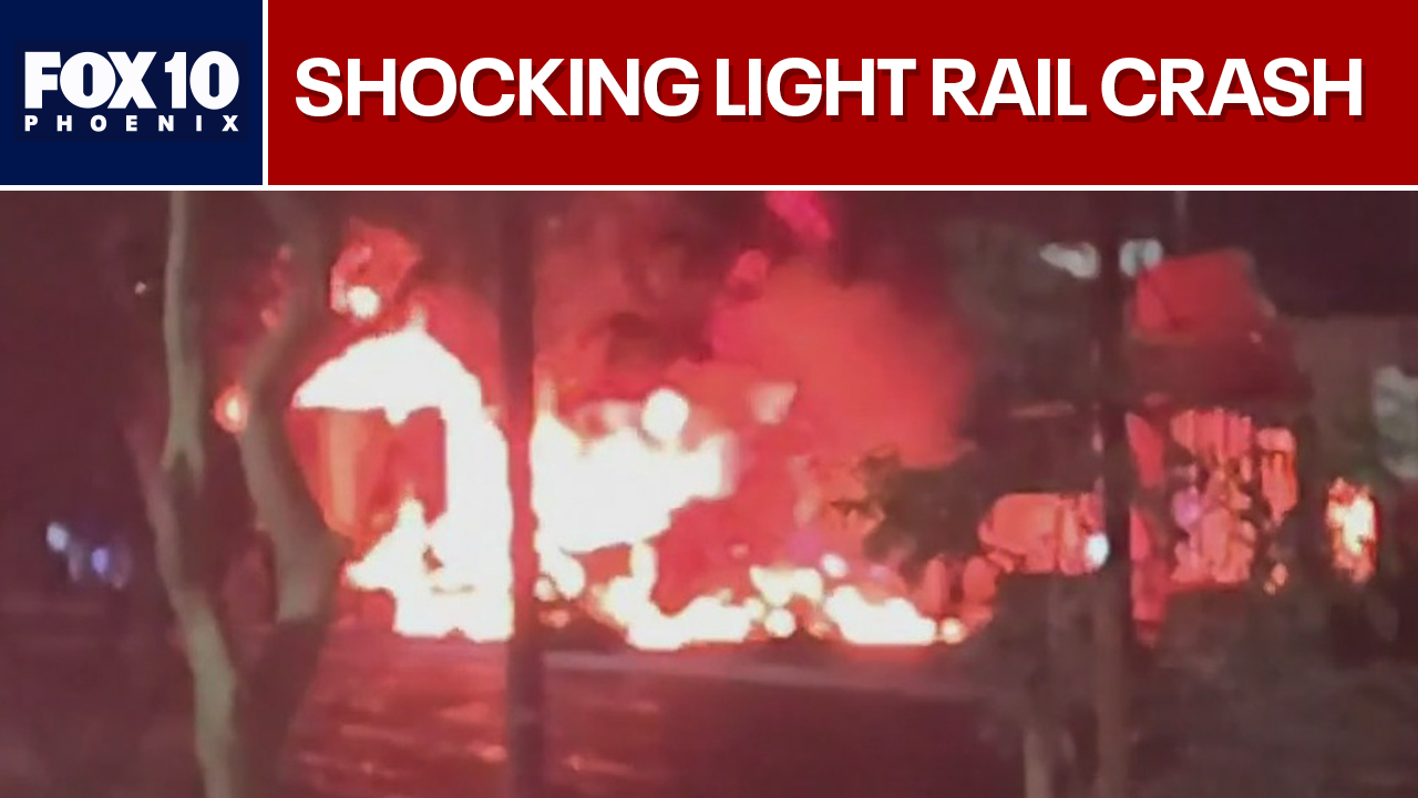 Semi-truck collides with light rail train in Phoenix