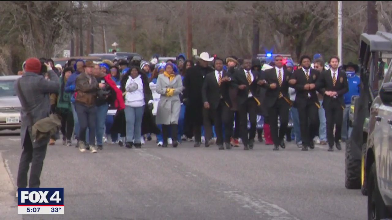 Denton MLK march continues despite cold weather