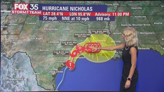 Nicholas strengthens into Cat 1 hurricane before Texas landfall