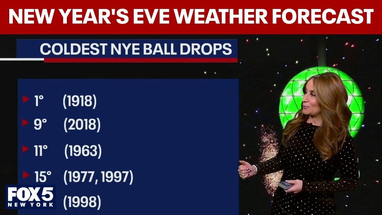 New Year's Eve weather forecast