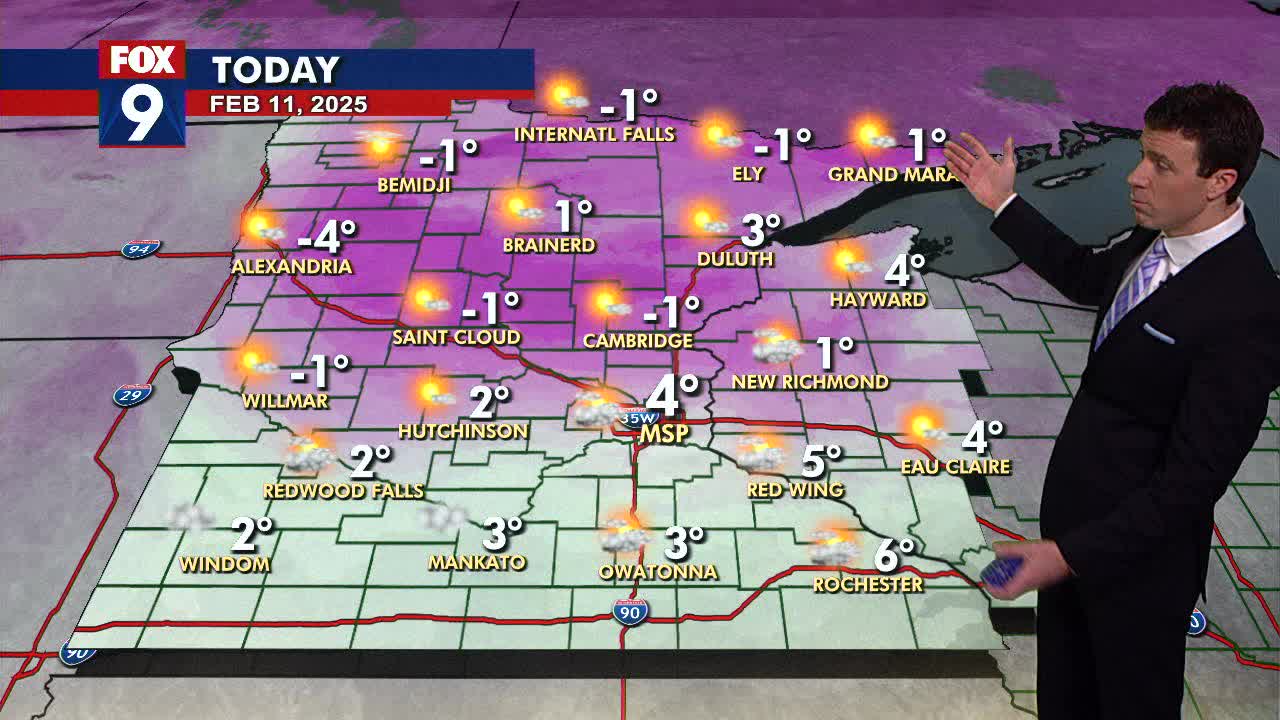 MN weather: Frigid but bright day on Tuesday