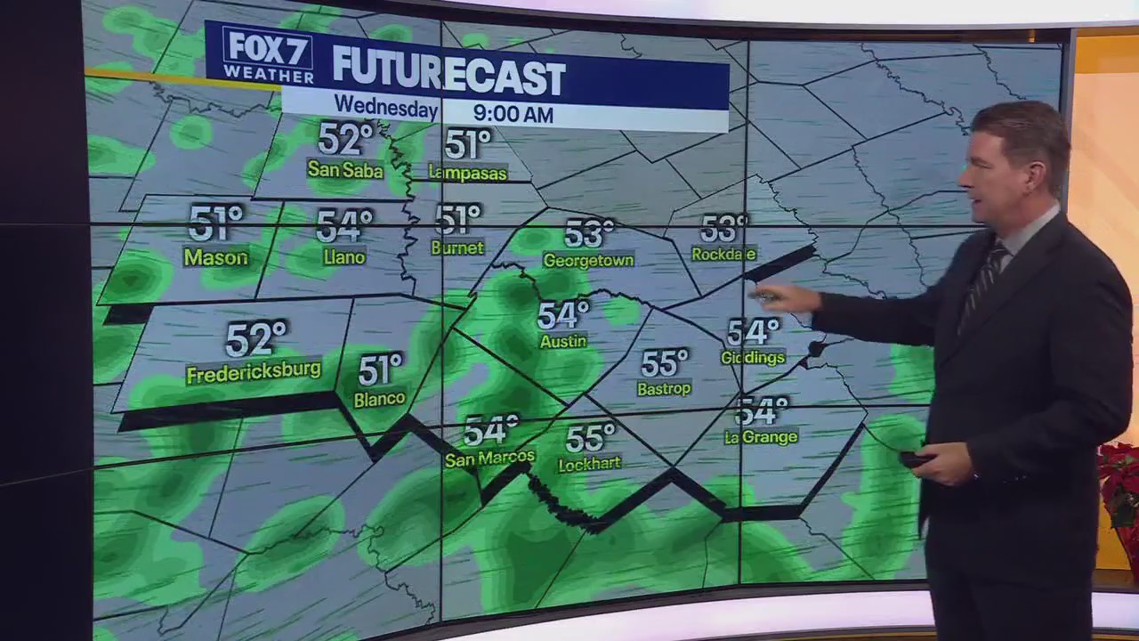 Austin weather: Round one of rain Wednesday