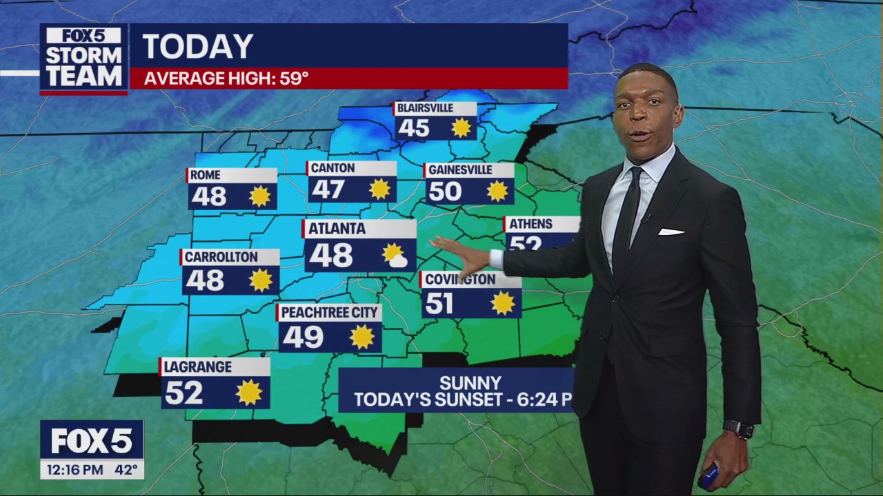 Monday midday weather forecast