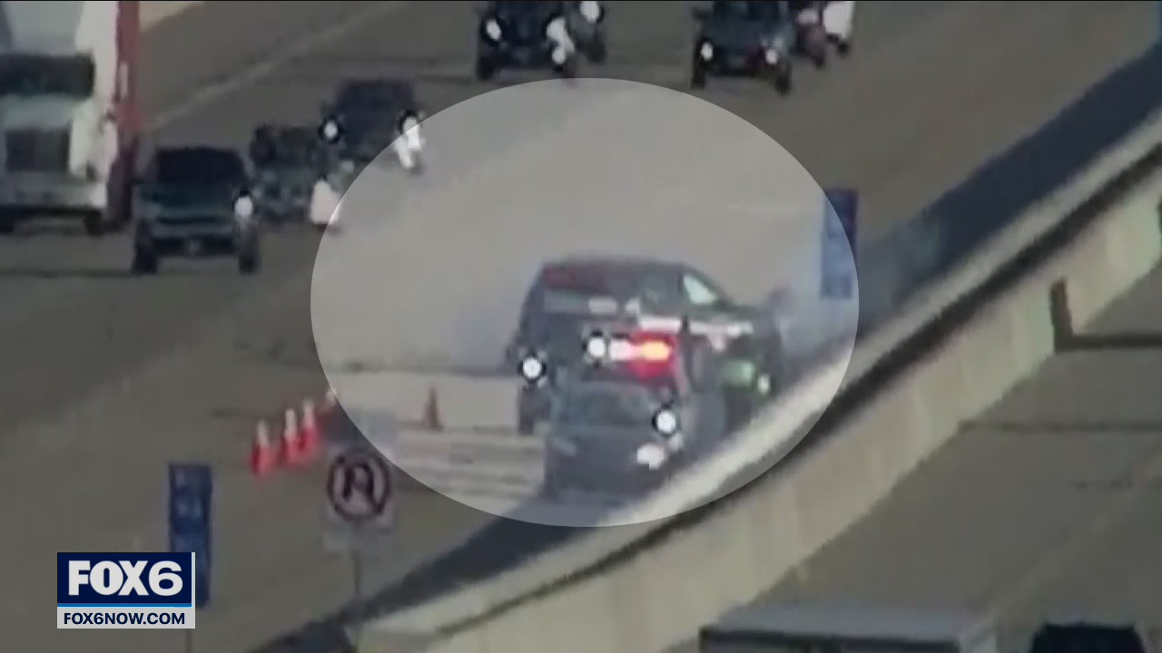 Wisconsin State Patrol squad struck on I-41 in Racine County