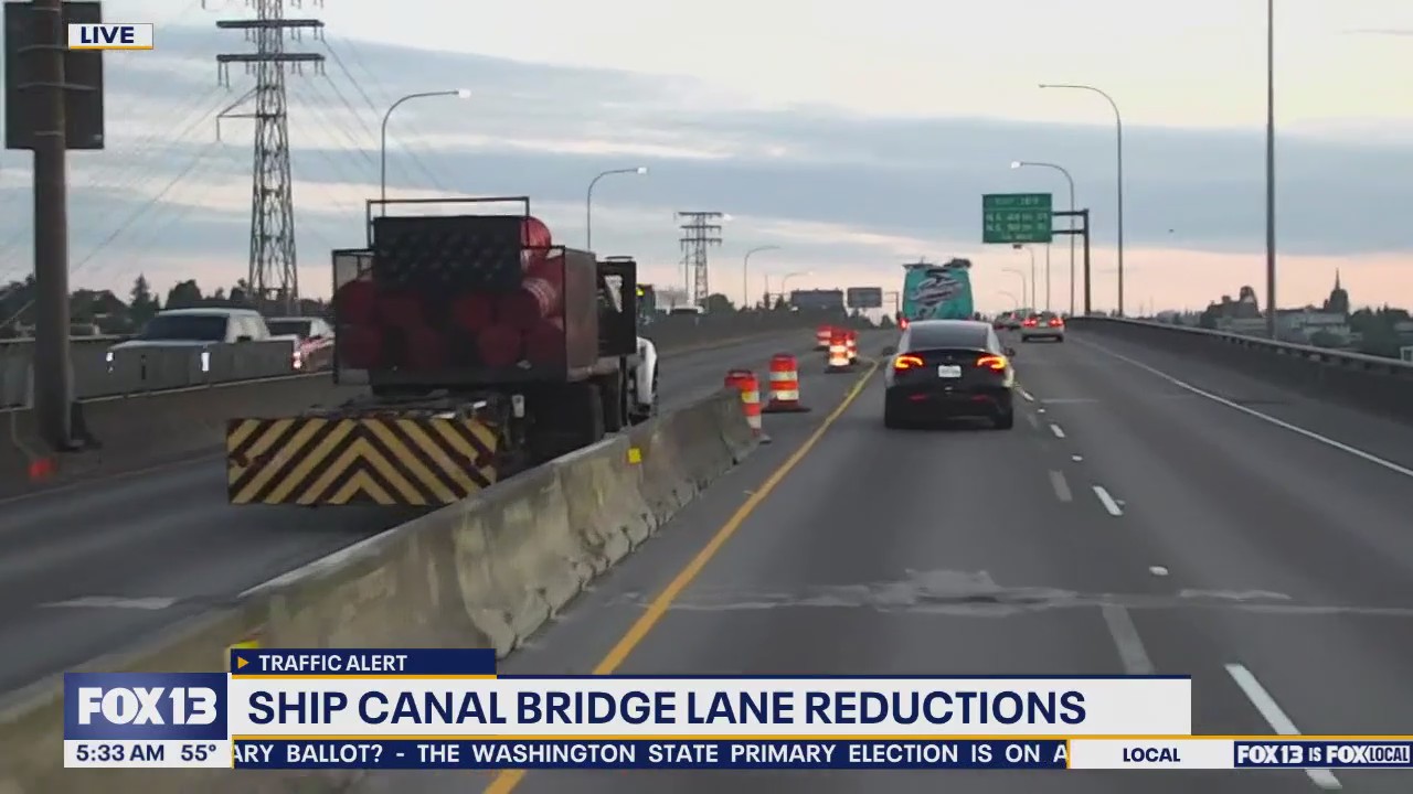 Ship Canal Bridge lane reductions in Seattle