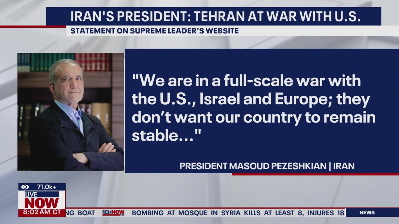 Iran's president: Tehran at "war" with US & allies