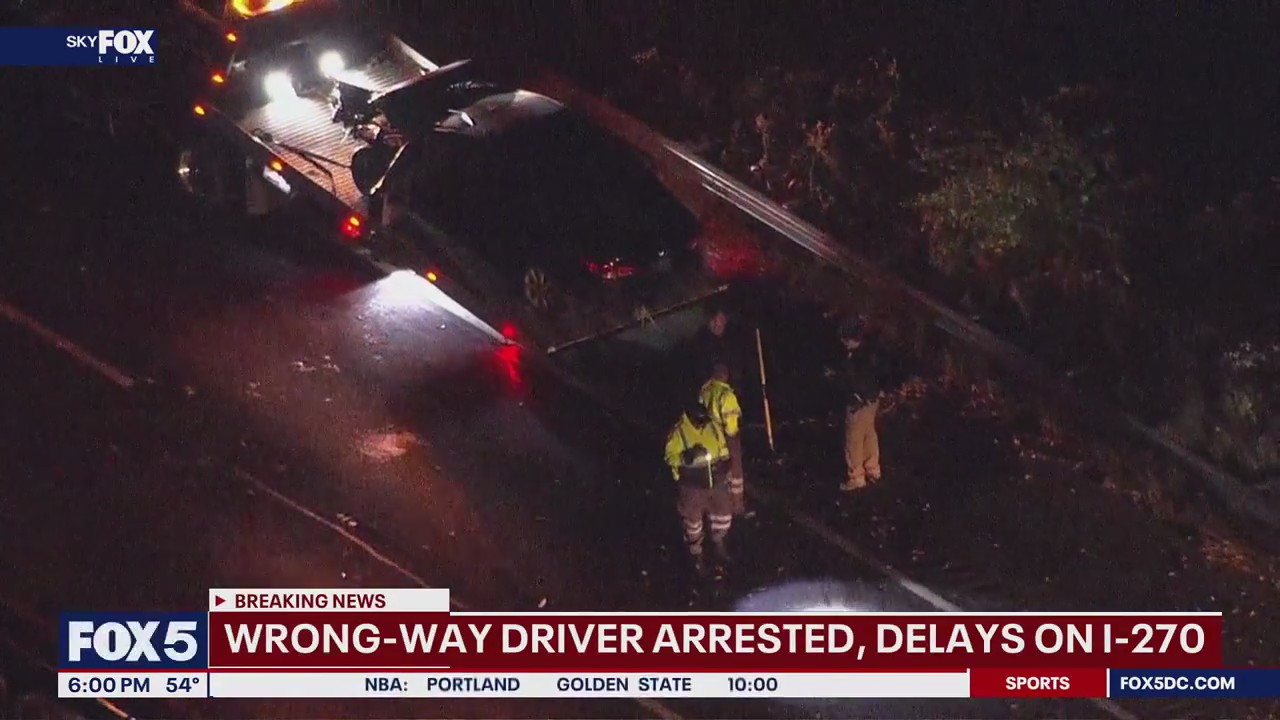 Wrong-way driver arrested after crash on I-270 in Maryland | FOX 5 DC