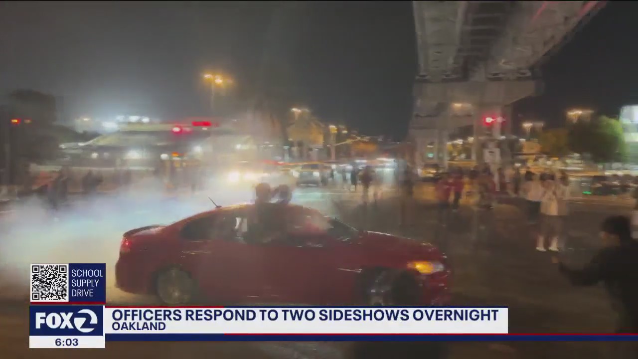 Sideshows break out in Oakland early Sunday morning