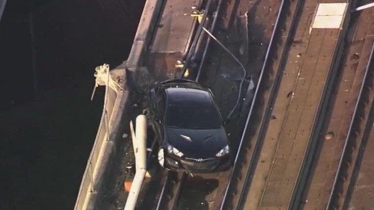 Car lands on Castro Valley BART tracks