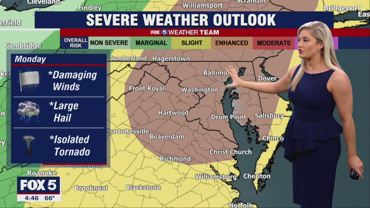 FOX 5 Weather forecast for Monday, May 16