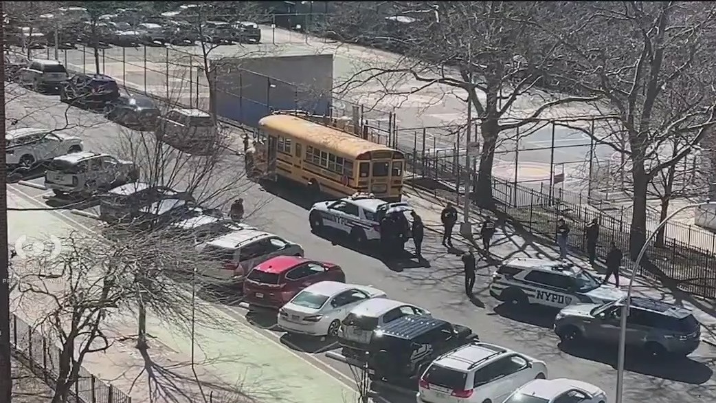 School bus struck by gunfire in the Bronx