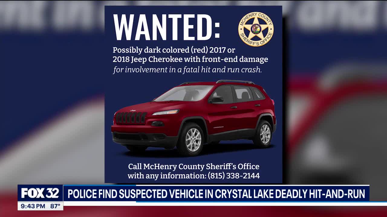 Police find suspected vehicle in Crystal Lake deadly hit-and-run | FOX ...