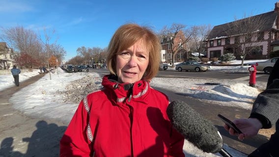 Sen. Tina Smith at ICE shooting scene in Minneapolis