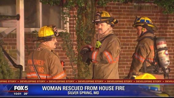 Woman rescued from Silver Spring house fire, officials say