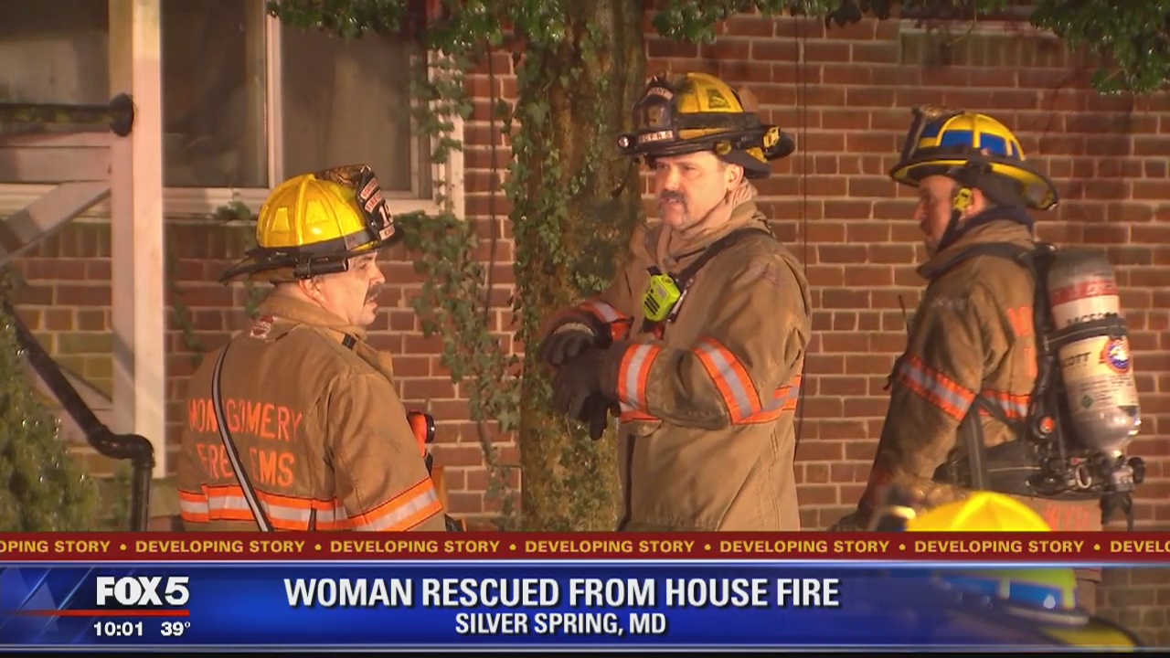 Woman rescued from Silver Spring house fire, officials say