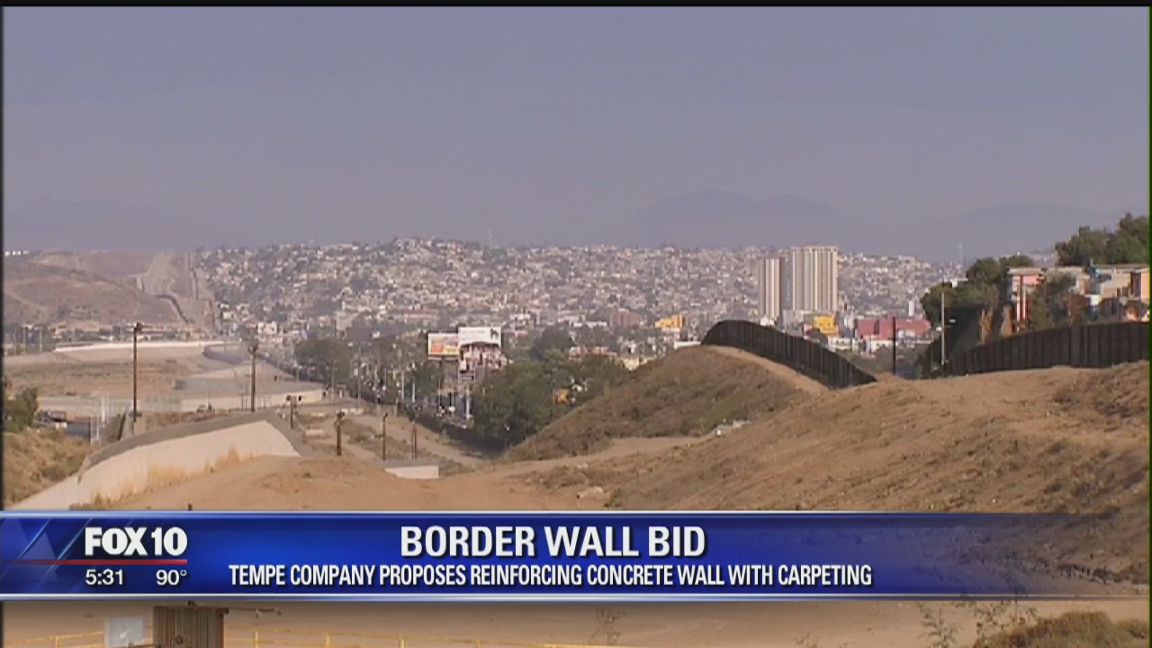 Tempe company proposes reinforcing concrete wall with carpeting